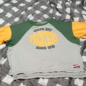NFL Green Bay Packers Kids Long Sleeve Tee - Green, Yellow, Gray